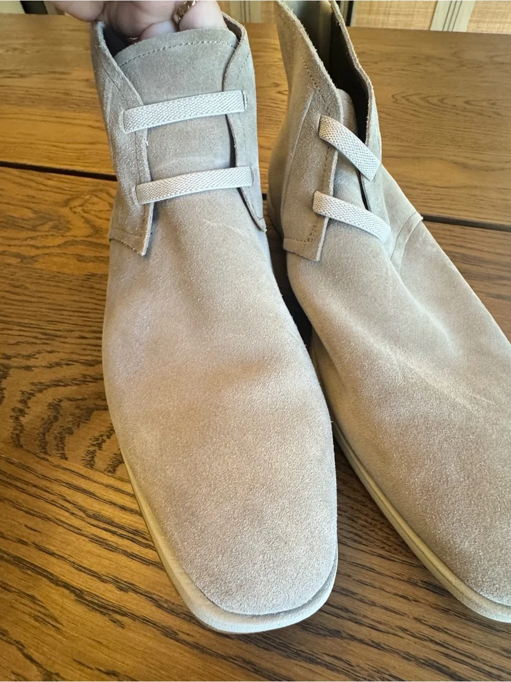 Cole Haan LenarGrand Suede Chukka Boots - Light Taupe Nike Soles Men’s Size 12